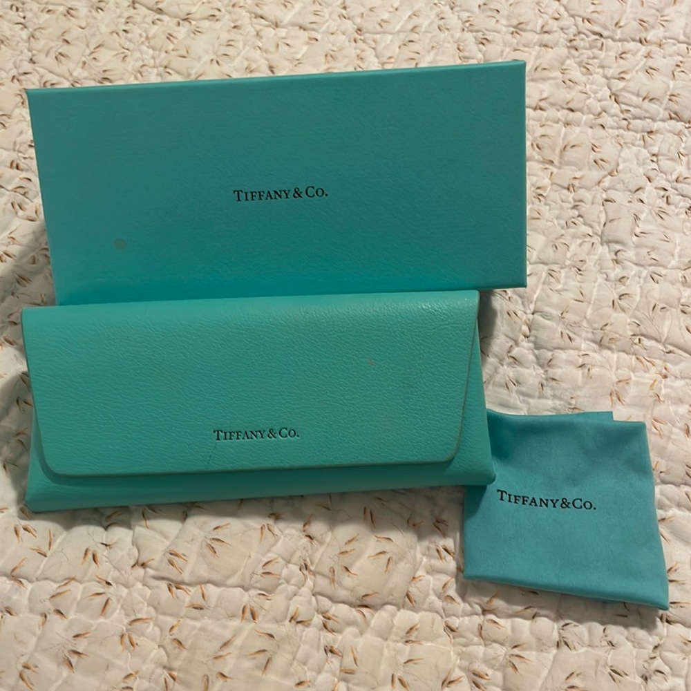 Tiffany & Co eyeglass case, box and wipe
